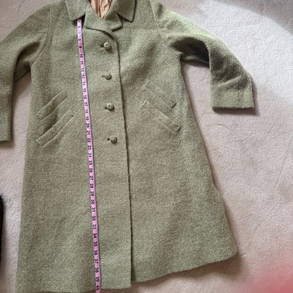 Vintage 1960s Mint Sage Green Coat - Picture 11 of 16